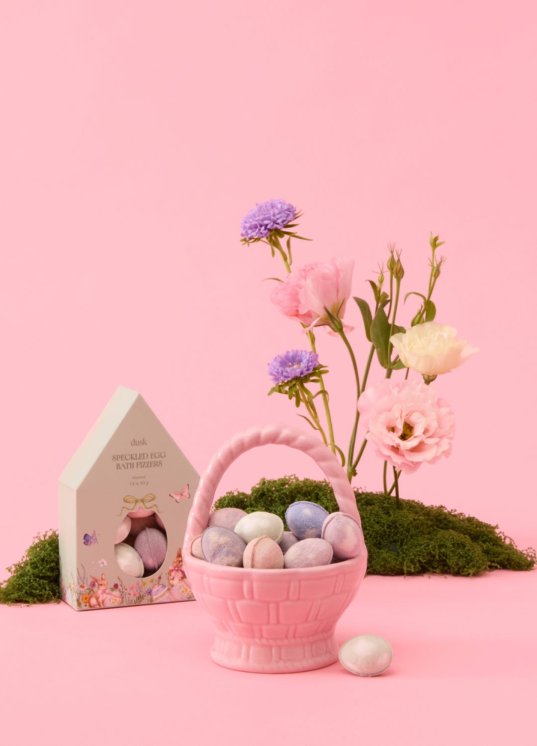 Egg Basket Ceramic Pink