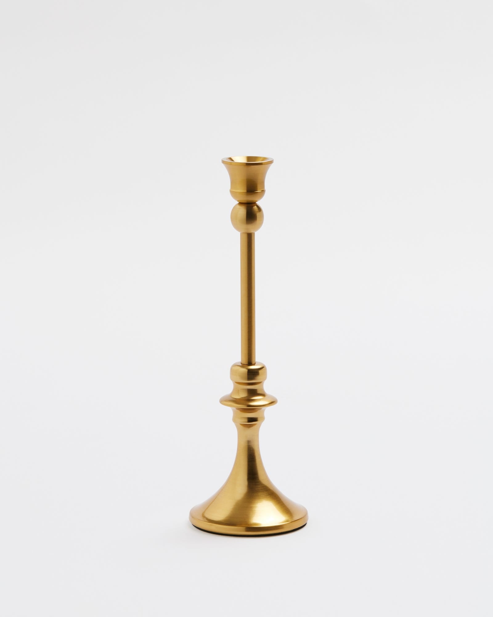 Metal Taper Candle Holder Tall Gold