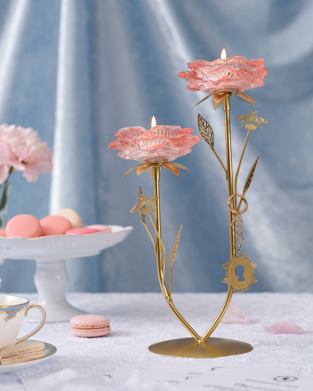 Queen's Roses 2 Cup Tealight Holder