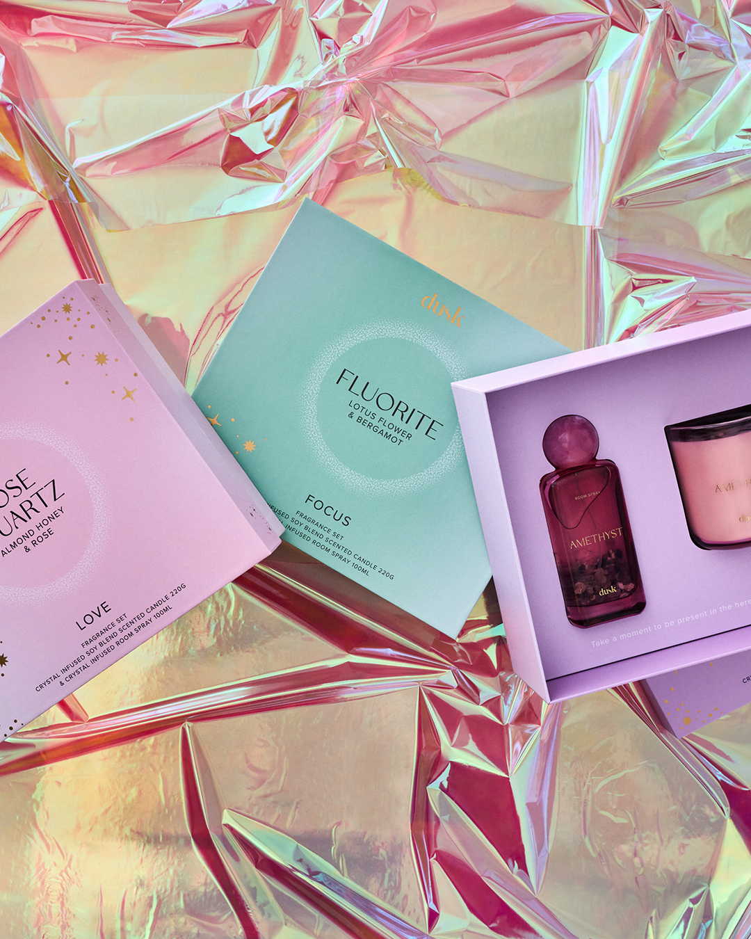 Rose Quartz Candle & Room Spray Gift Set