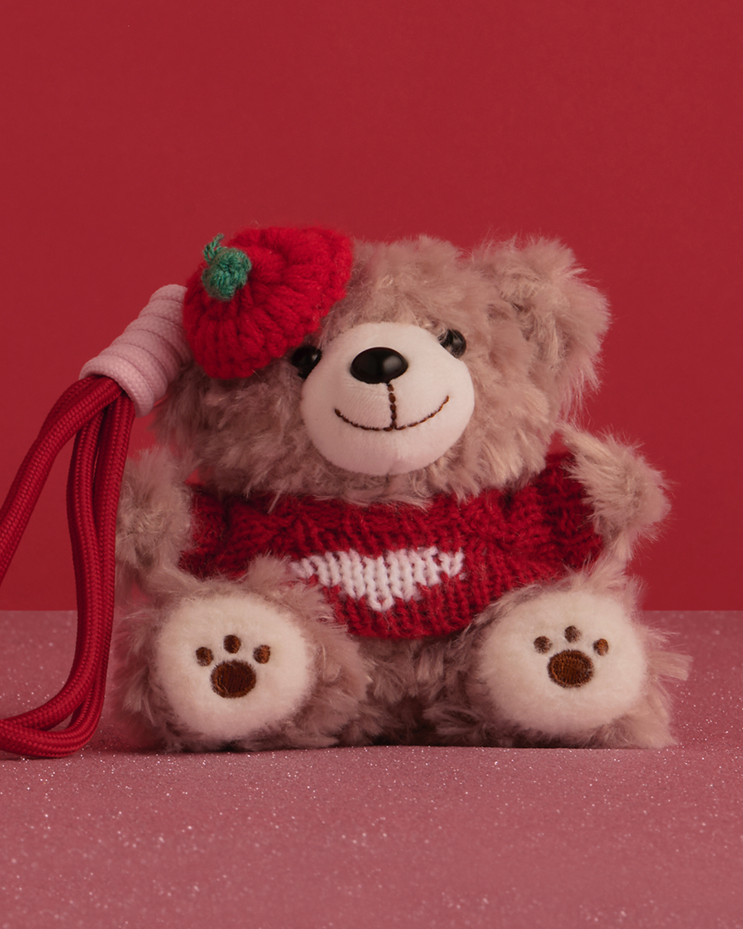 Berry Gloss Scented Teddy Bear Bag Charm