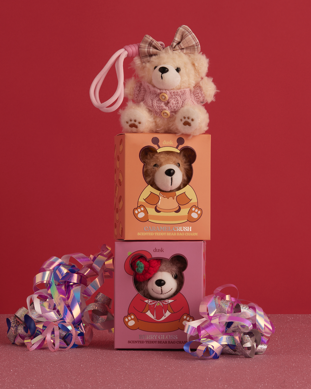 Cherry Pop Scented Teddy Bear Bag Charm