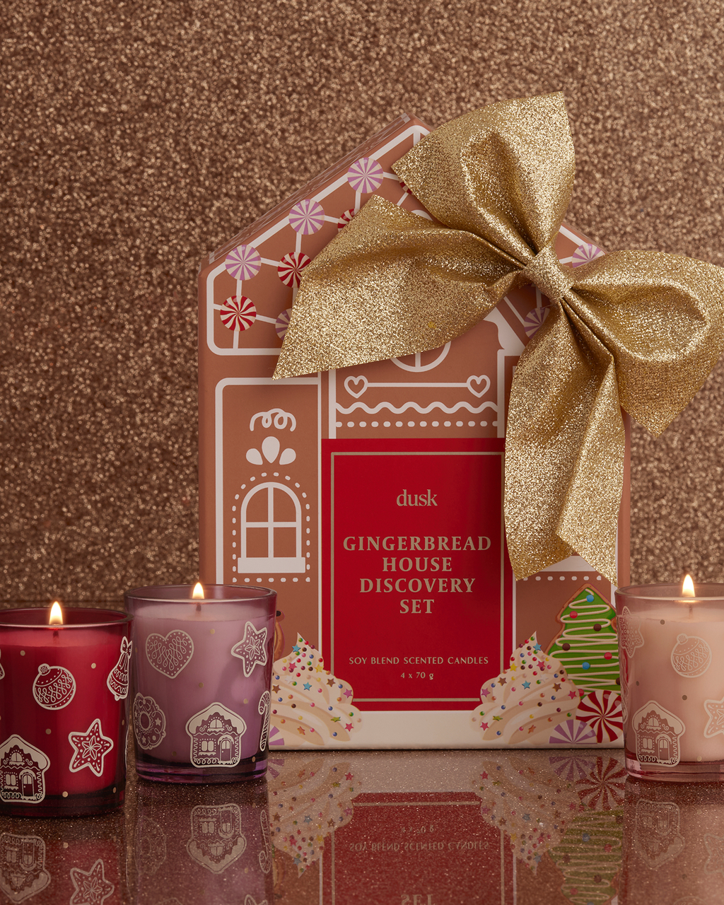 Gingerbread House Discovery Set Soy Blend Scented Candles 4 x 70 g