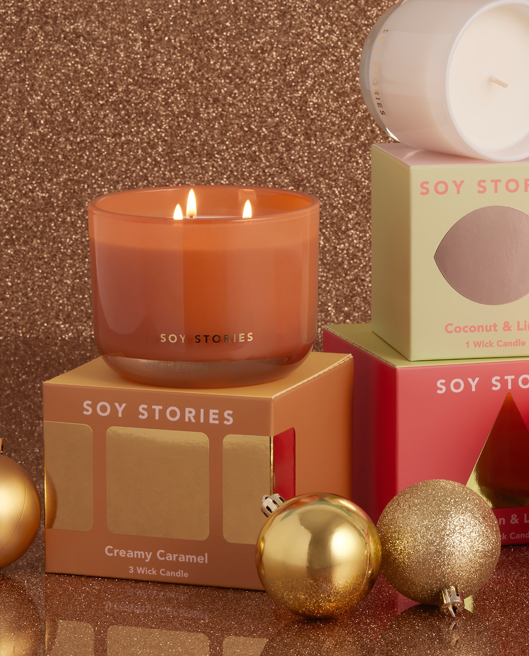 Creamy Caramel 3 Wick Soy Scented Candle