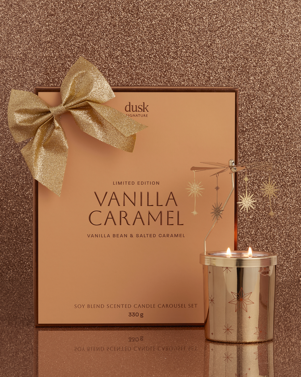 Vanilla Caramel Soy Blend Scented Candle Carousel Set 380 g