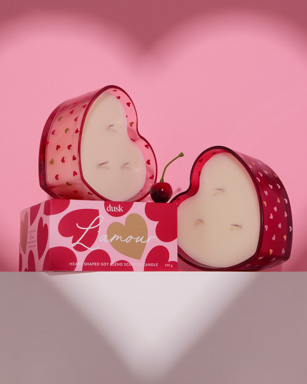 L'amour Heart Shaped Soy Blend Scented Candle 320 g 