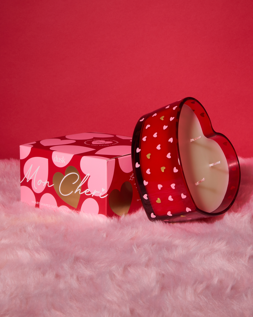 Mon Cheri Heart Shaped Soy Blend Scented Candle 320 g 
