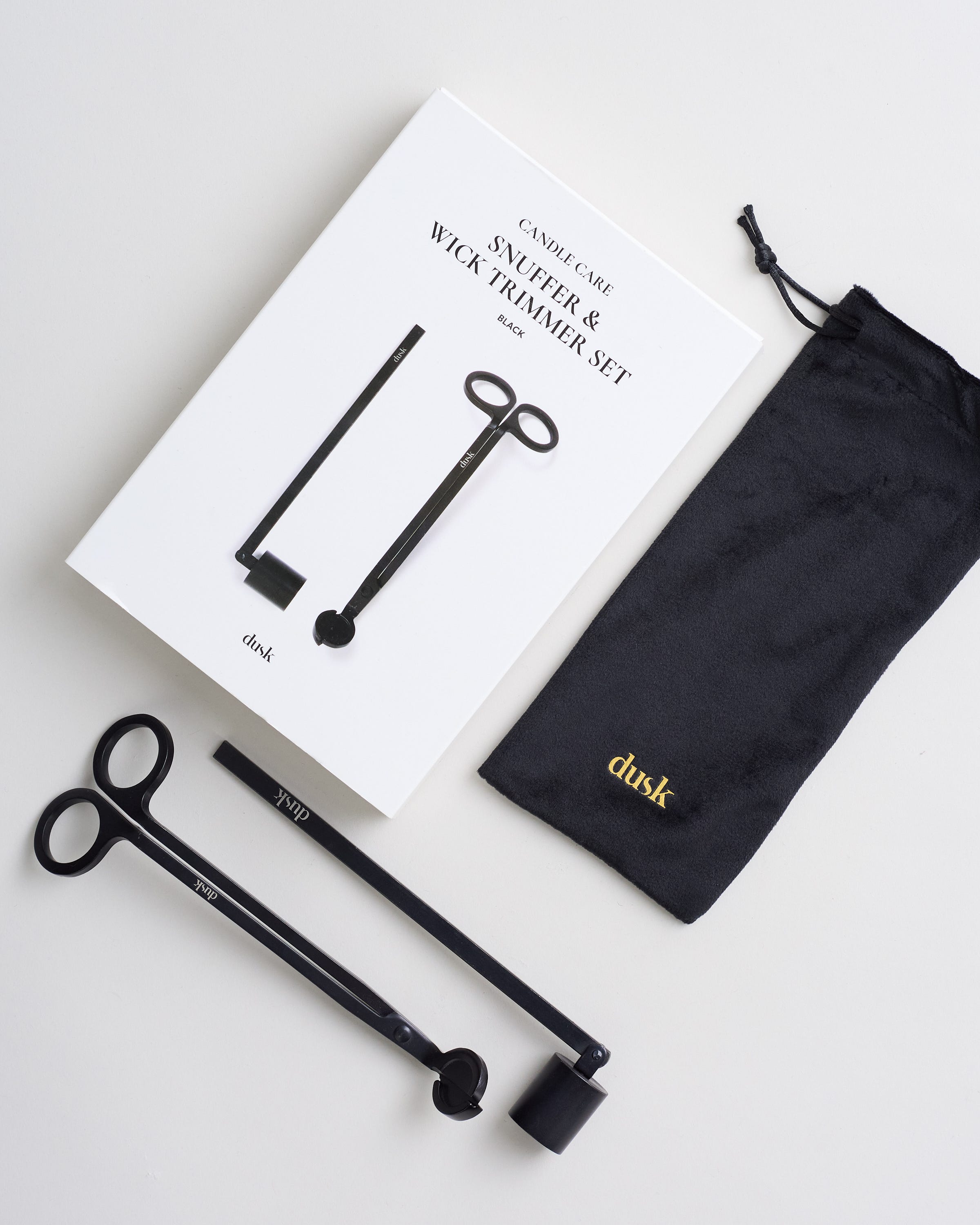 Candle Snuffer + Wick Trimmer Set - Black