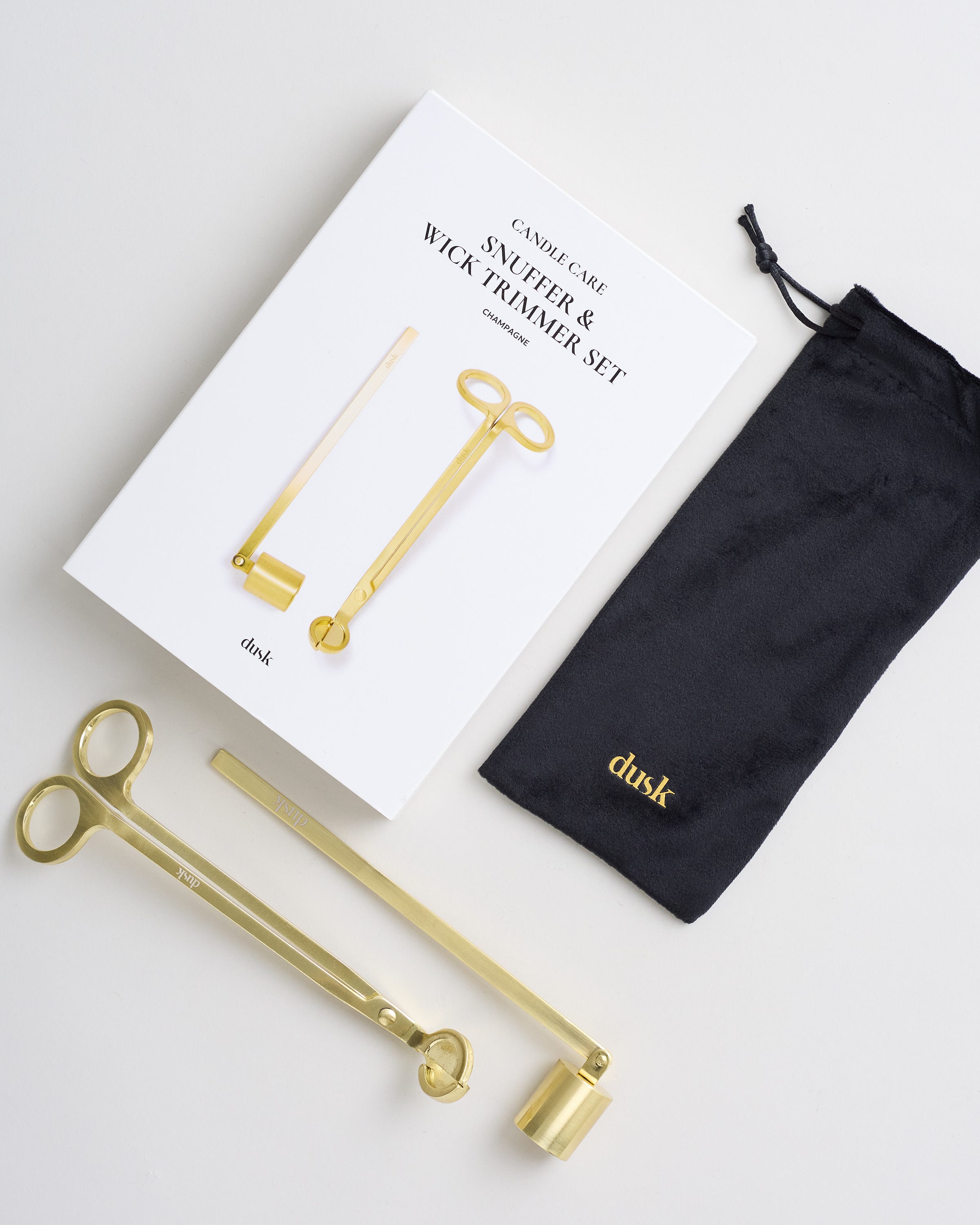 Candle Snuffer + Wick Trimmer Set - Gold