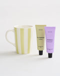Mug with Hand Cream 50ml x 2 - Mauve & Green - DA
