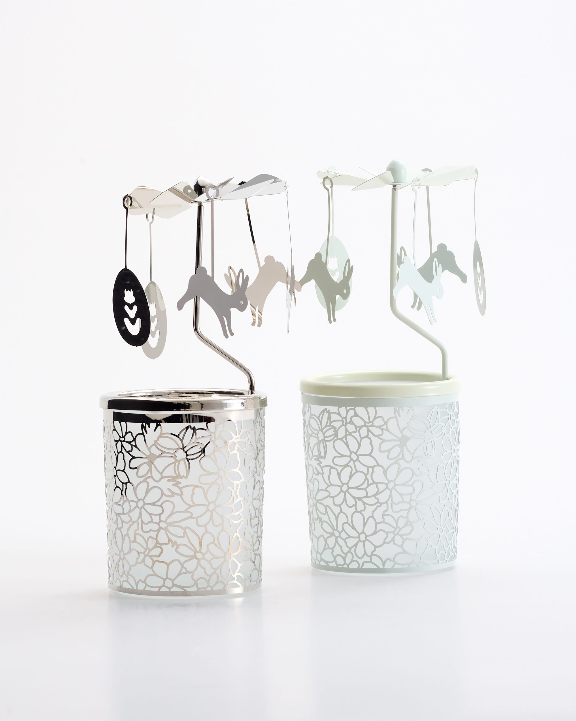 Treasure Garden Tealight Spinner Silver