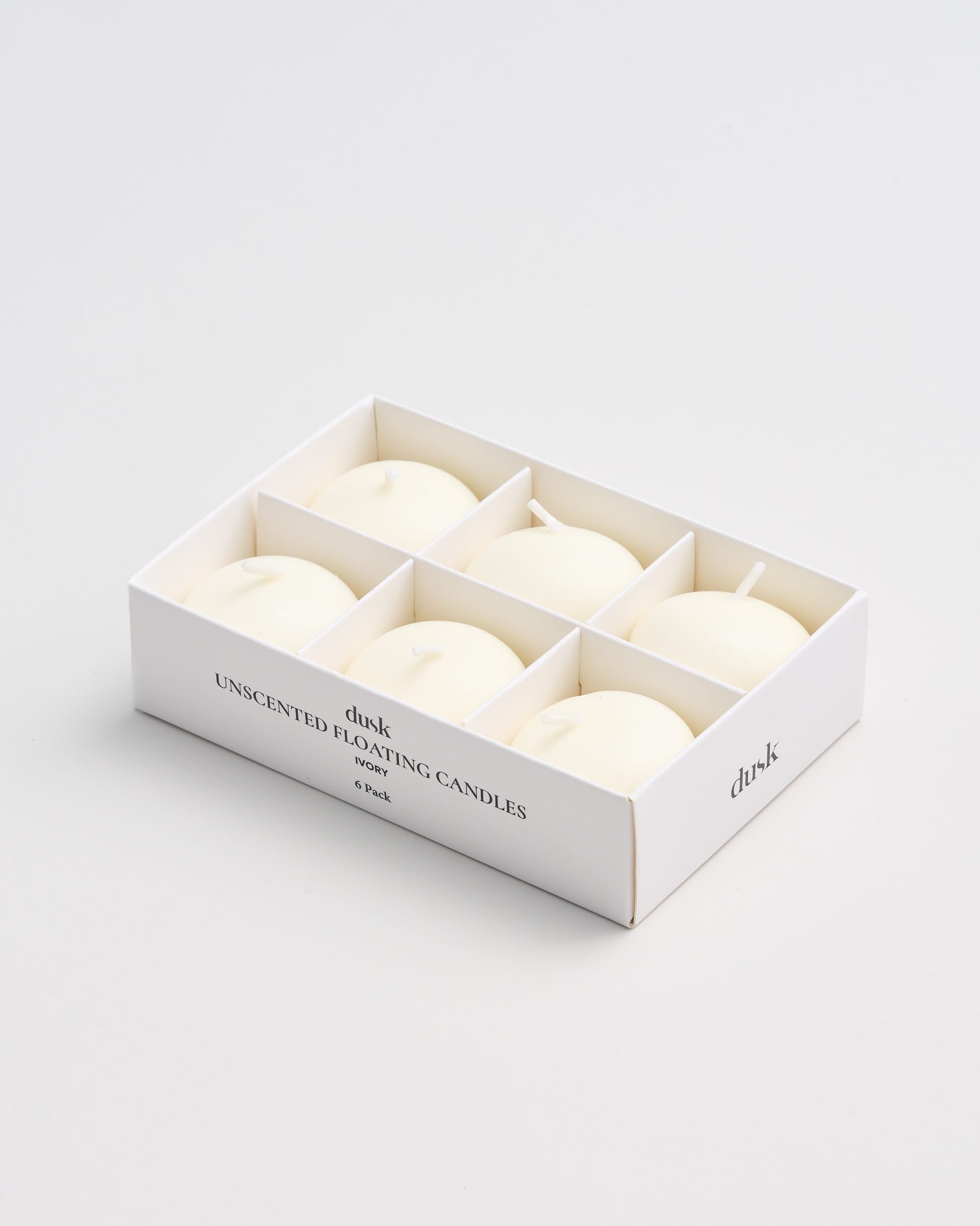 Unscented Floating Candles 6pk - Ivory