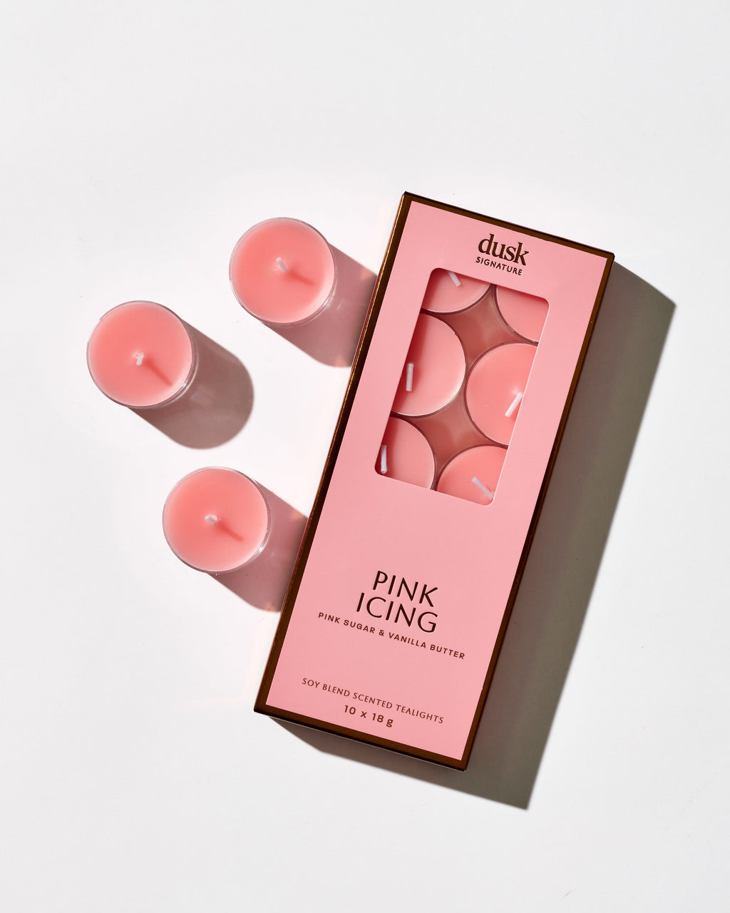 Pink Icing Soy Blend Scented Tealights 10pk