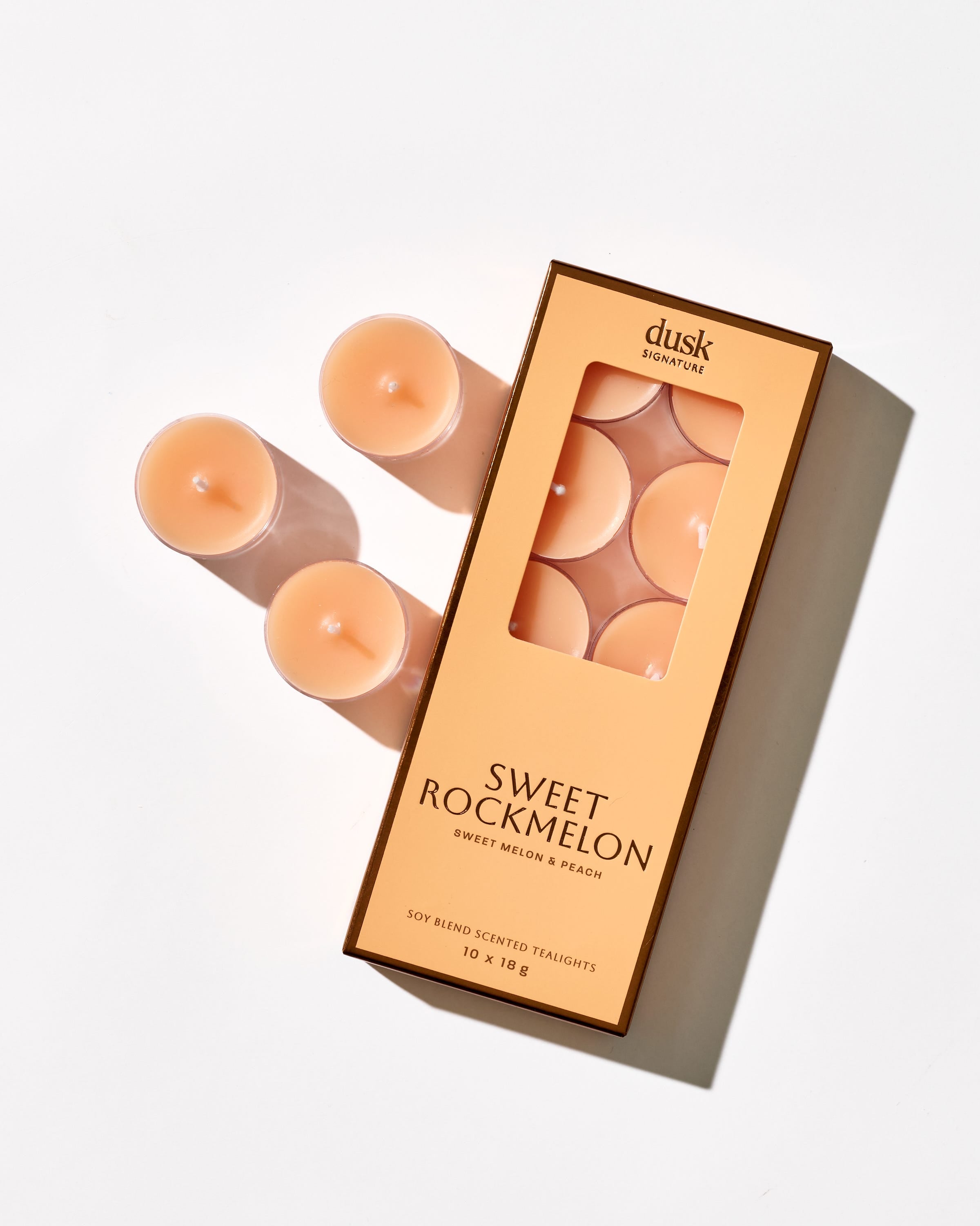 Sweet Rockmelon Soy Blend Scented Tealights 10pk