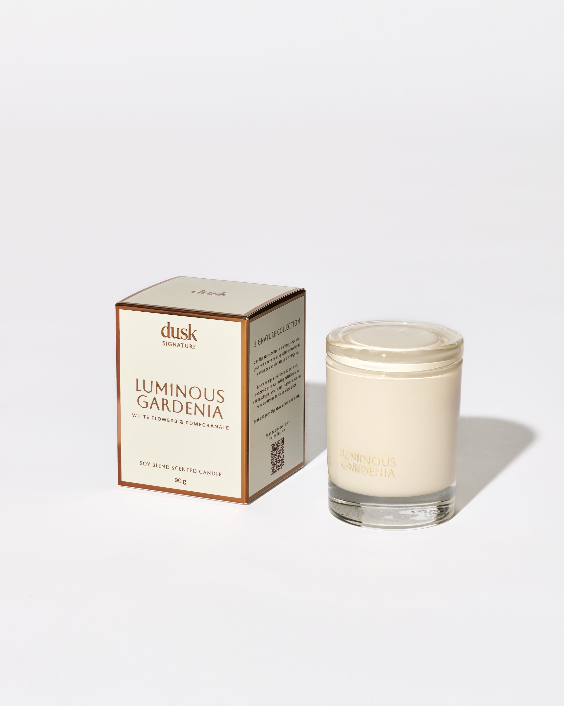 Luminous Gardenia Soy Blend Scented Candle 90g
