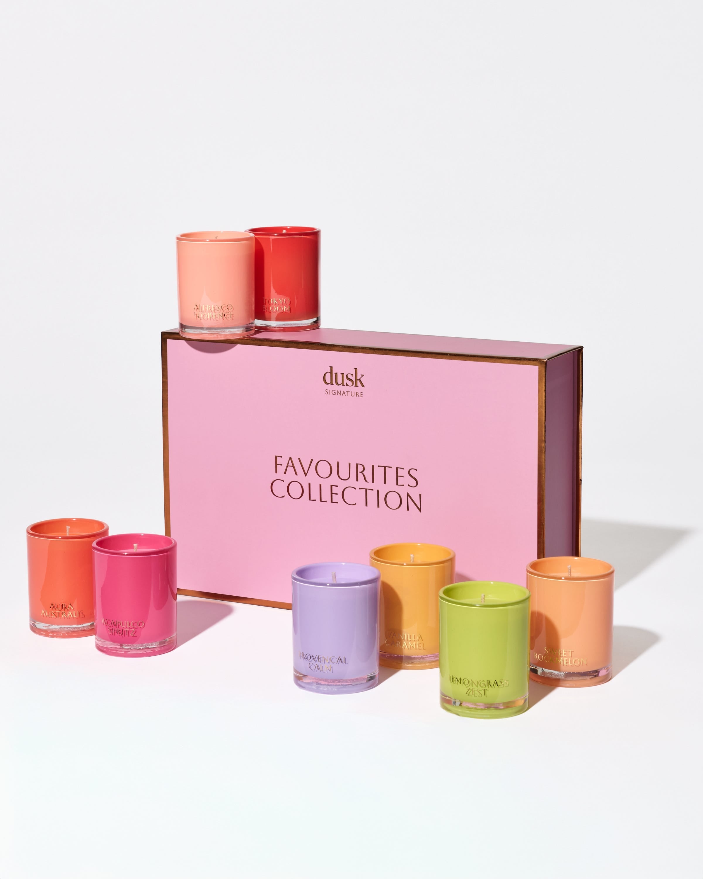 Favourites Collection Soy Blend Scented Candles 8 x 60g