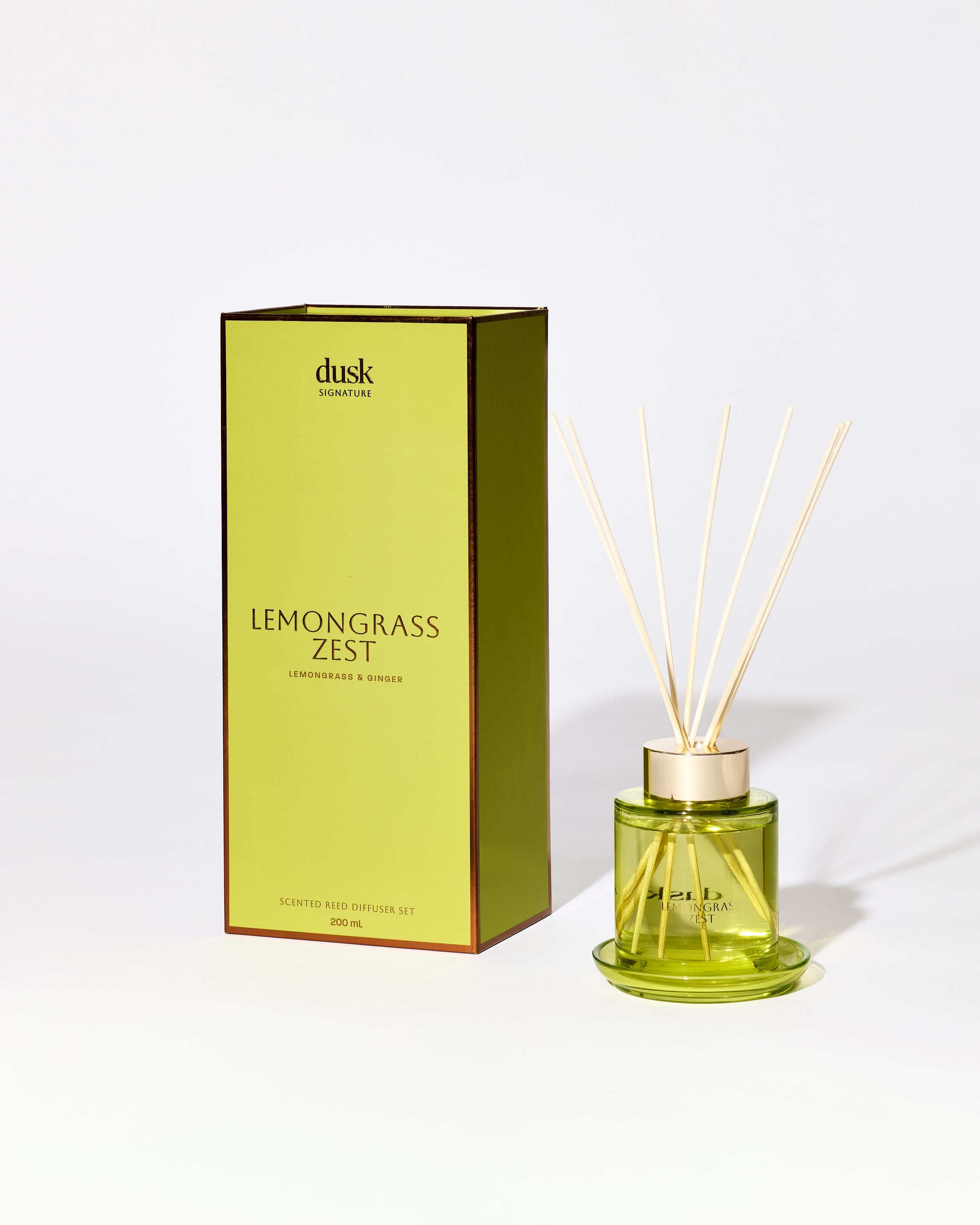 Lemongrass Zest Scented Reed Diffuser Set 200mL