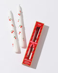 Cherries Unscented Taper Candles 2 Pack