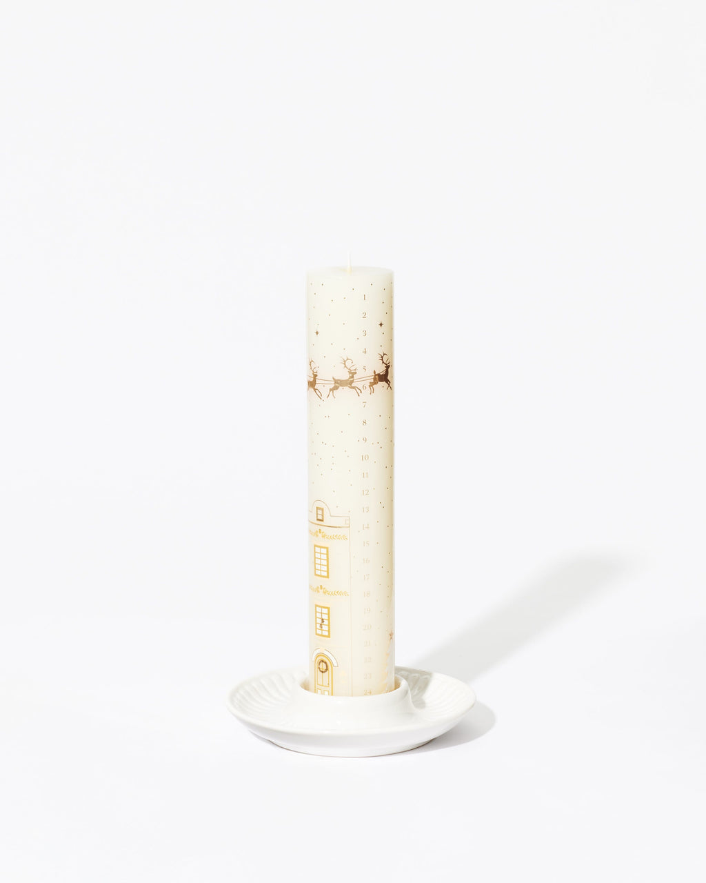Village Countdown Candle Holder