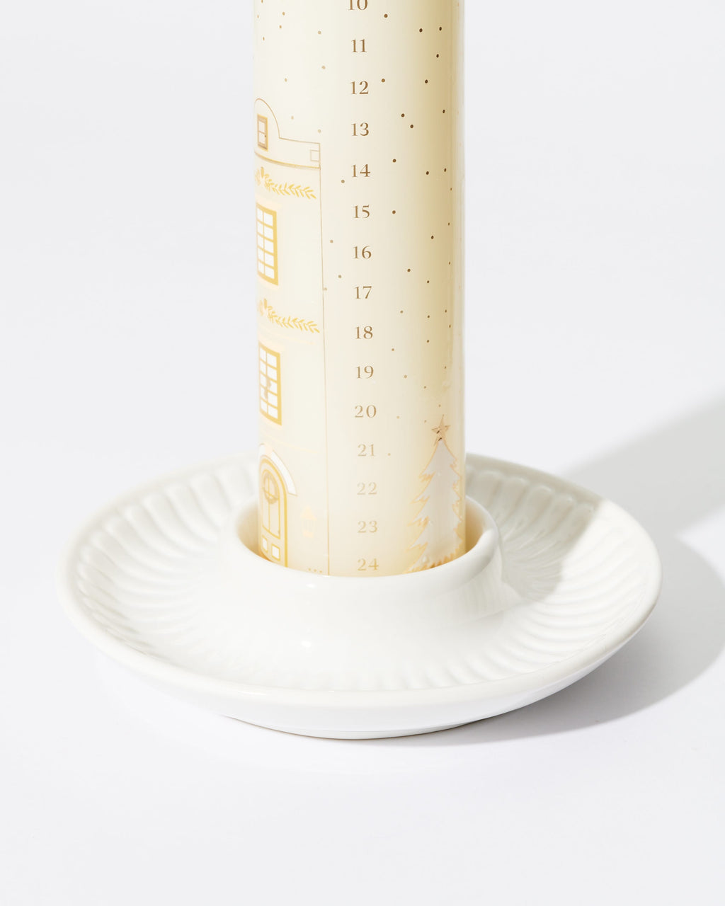 Village Countdown Candle Holder