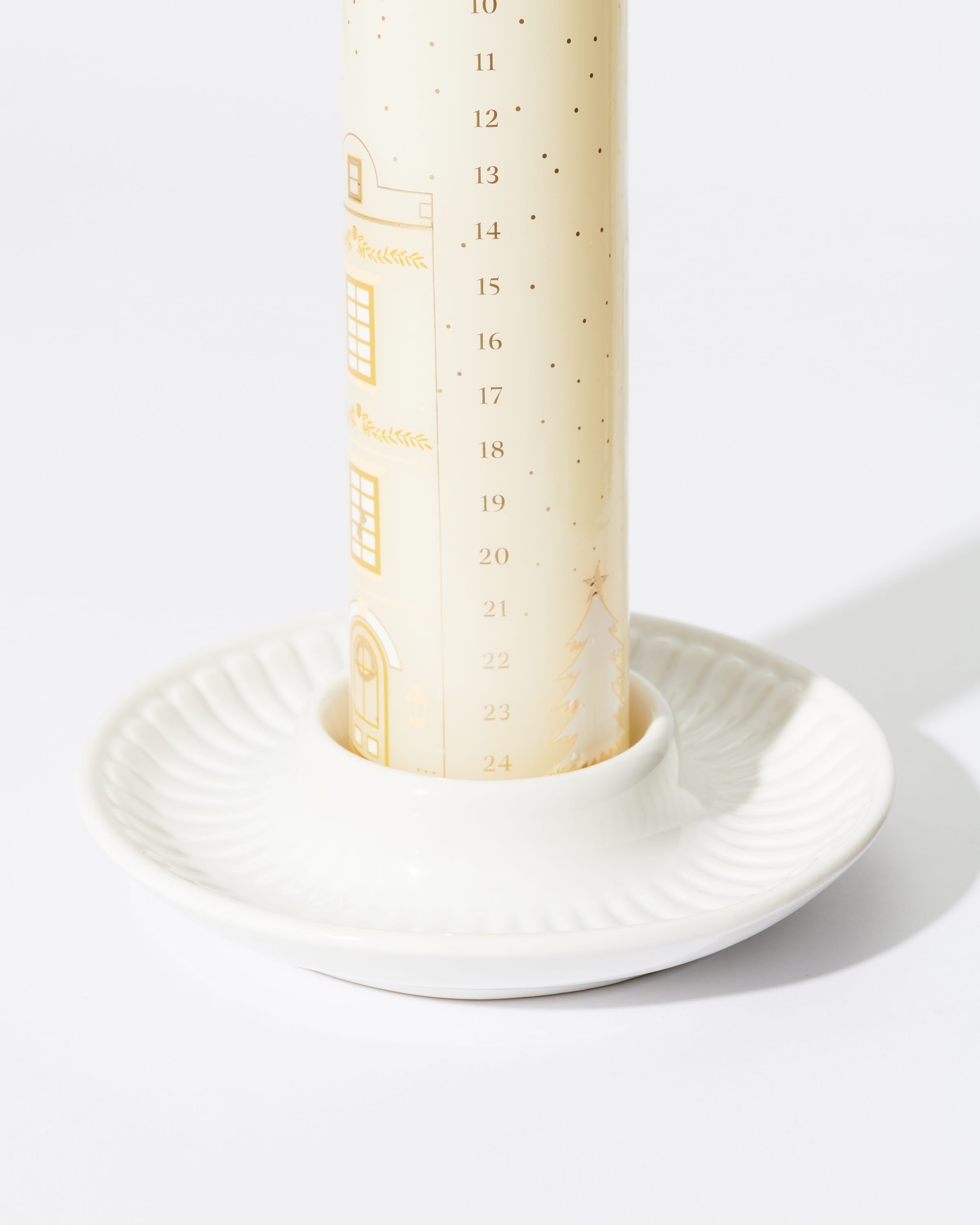 Village Countdown Candle Holder