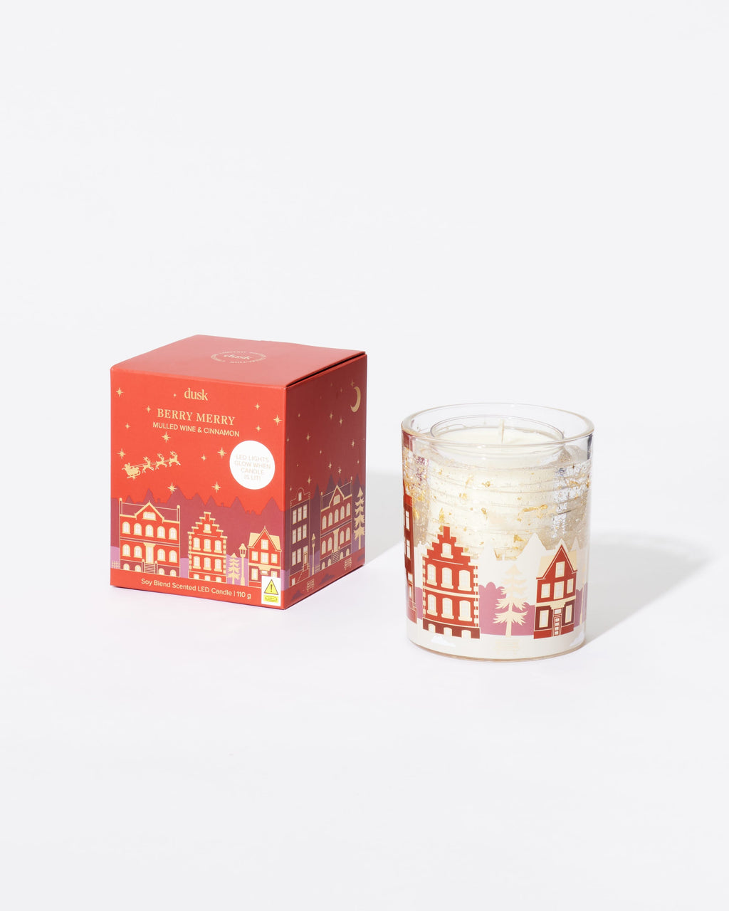 Berry Merry Soy Blend Scented LED Candle 110 g
