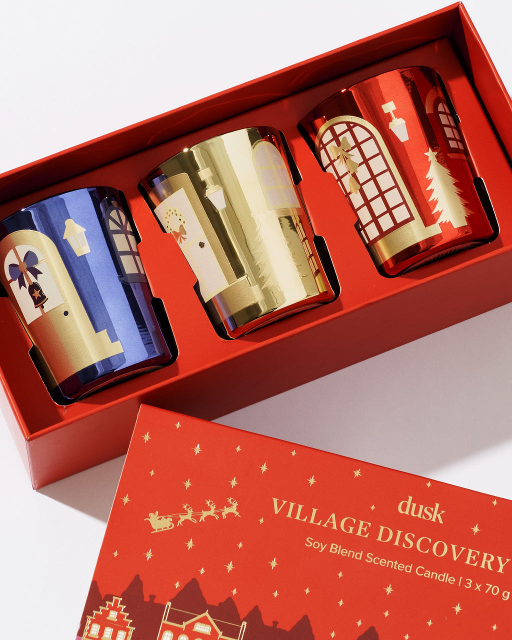 Village Discovery Set Soy Blend Scented Candle 3 x 70 g
