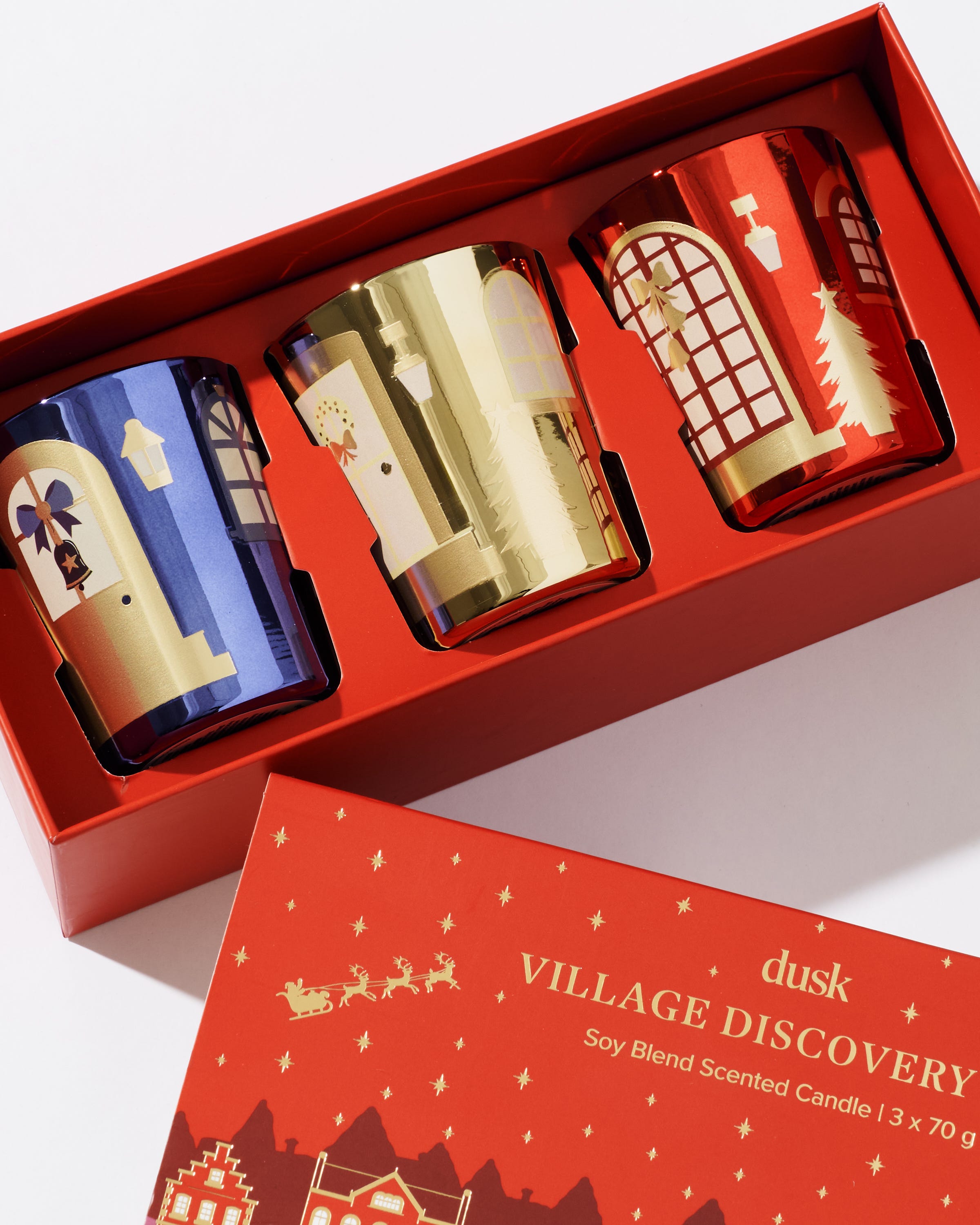 Village Discovery Set Soy Blend Scented Candle 3 x 70 g