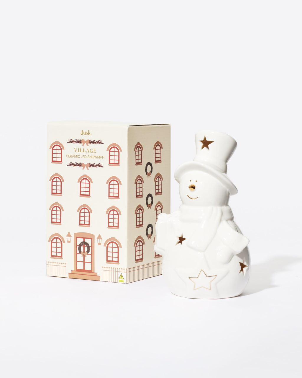 Village Ceramic LED Snowman
