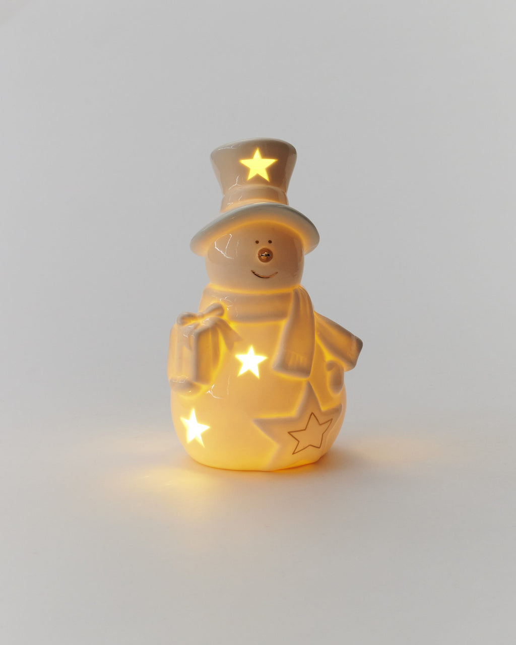 Village Ceramic LED Snowman