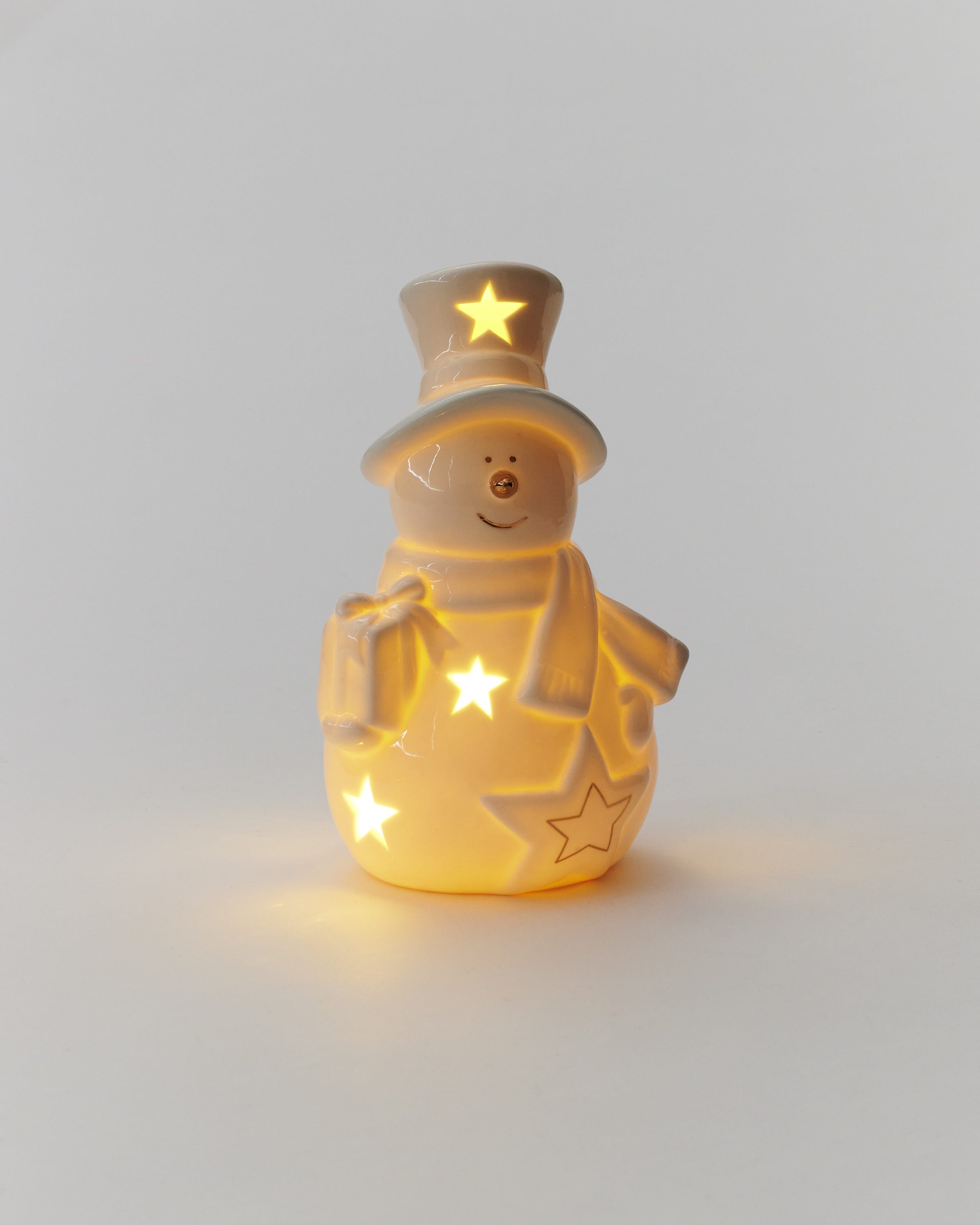 Village Ceramic LED Snowman