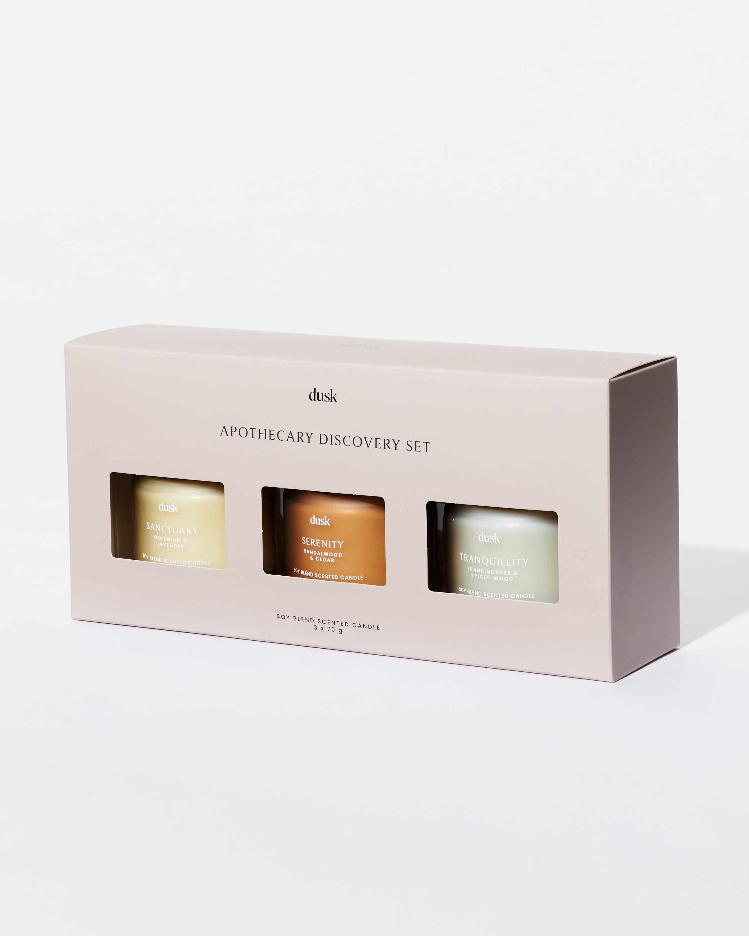 Apothecary Discovery Set Soy Blend Scented Candle 3 x 70 g