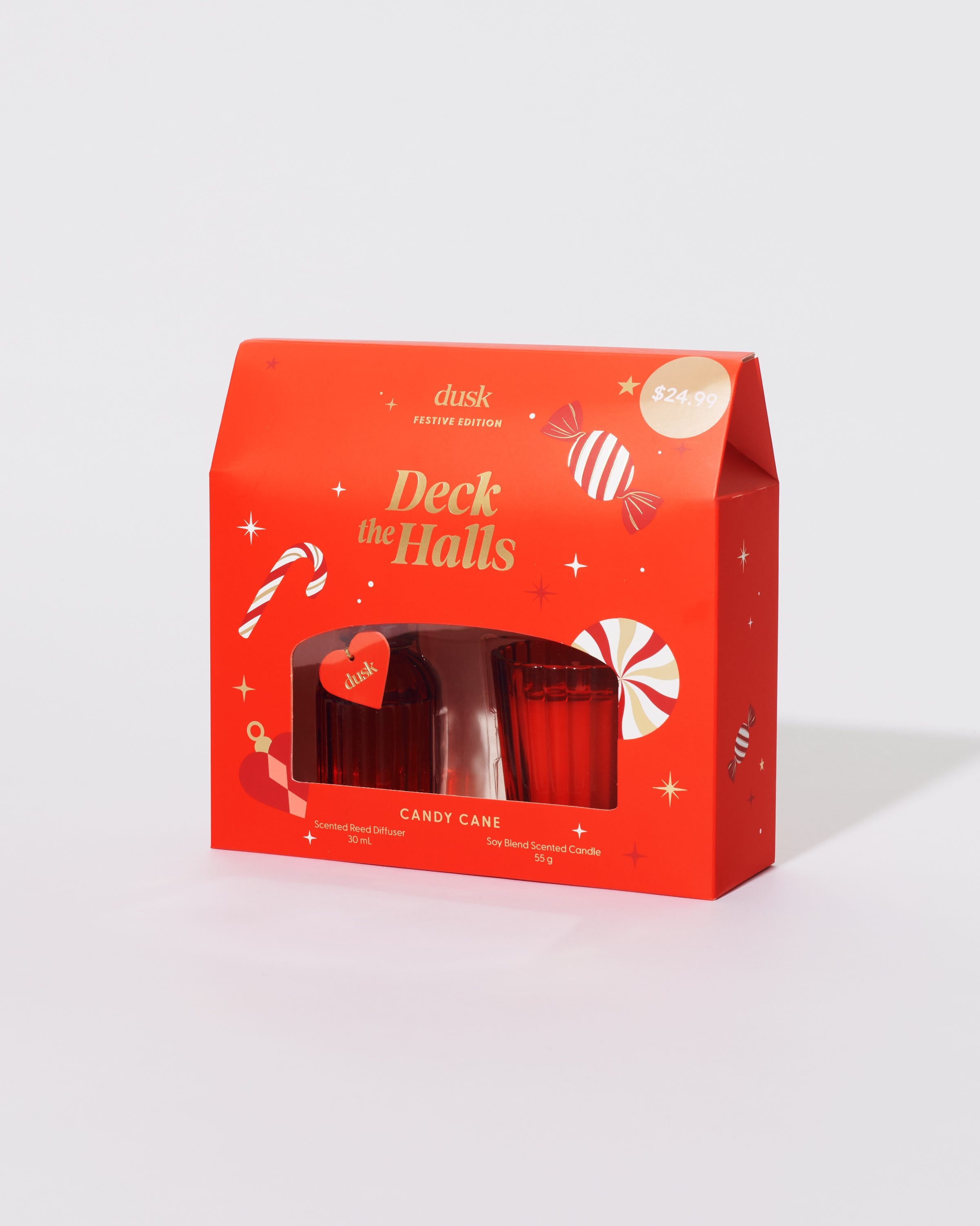 Deck the Halls Candy Cane Home Fragrance Set
