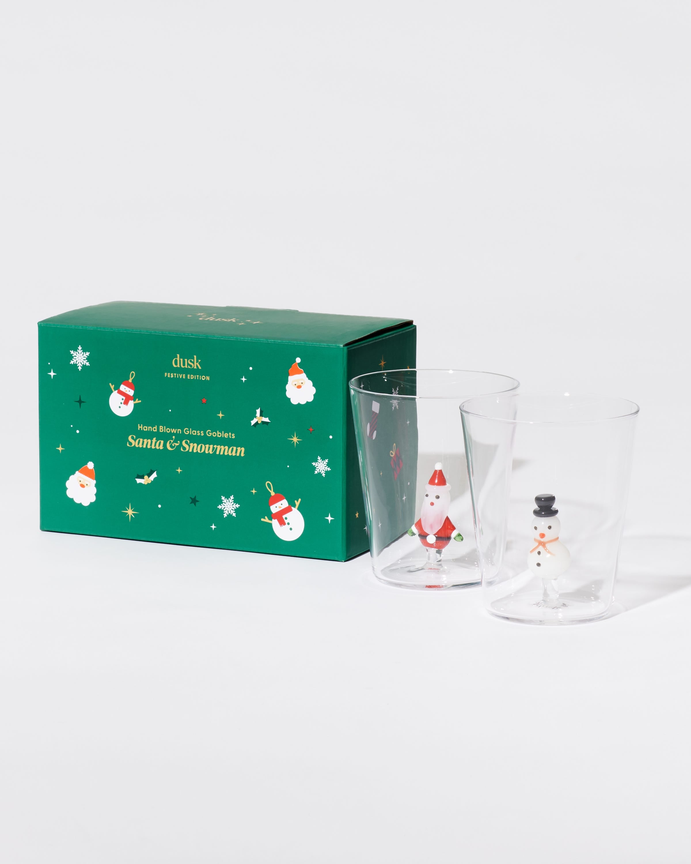 Santa & Snowman Drinking Goblets