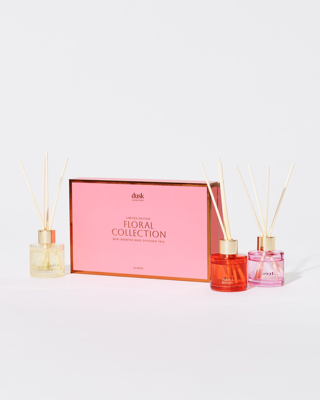 Floral Collection Mini Scented Reed Diffuser Trio