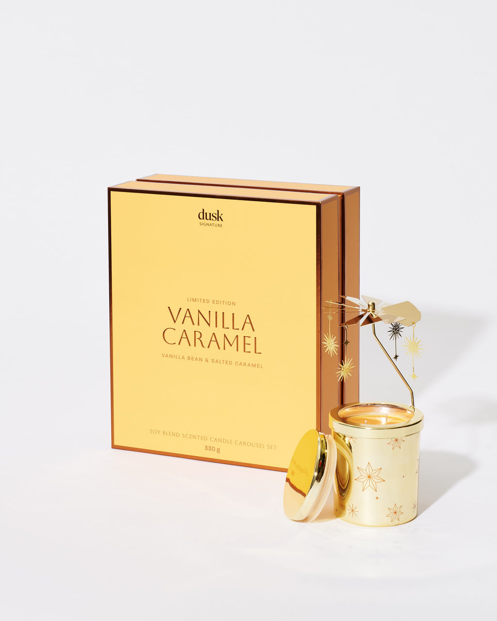 Vanilla Caramel Soy Blend Scented Candle Carousel Set 380 g
