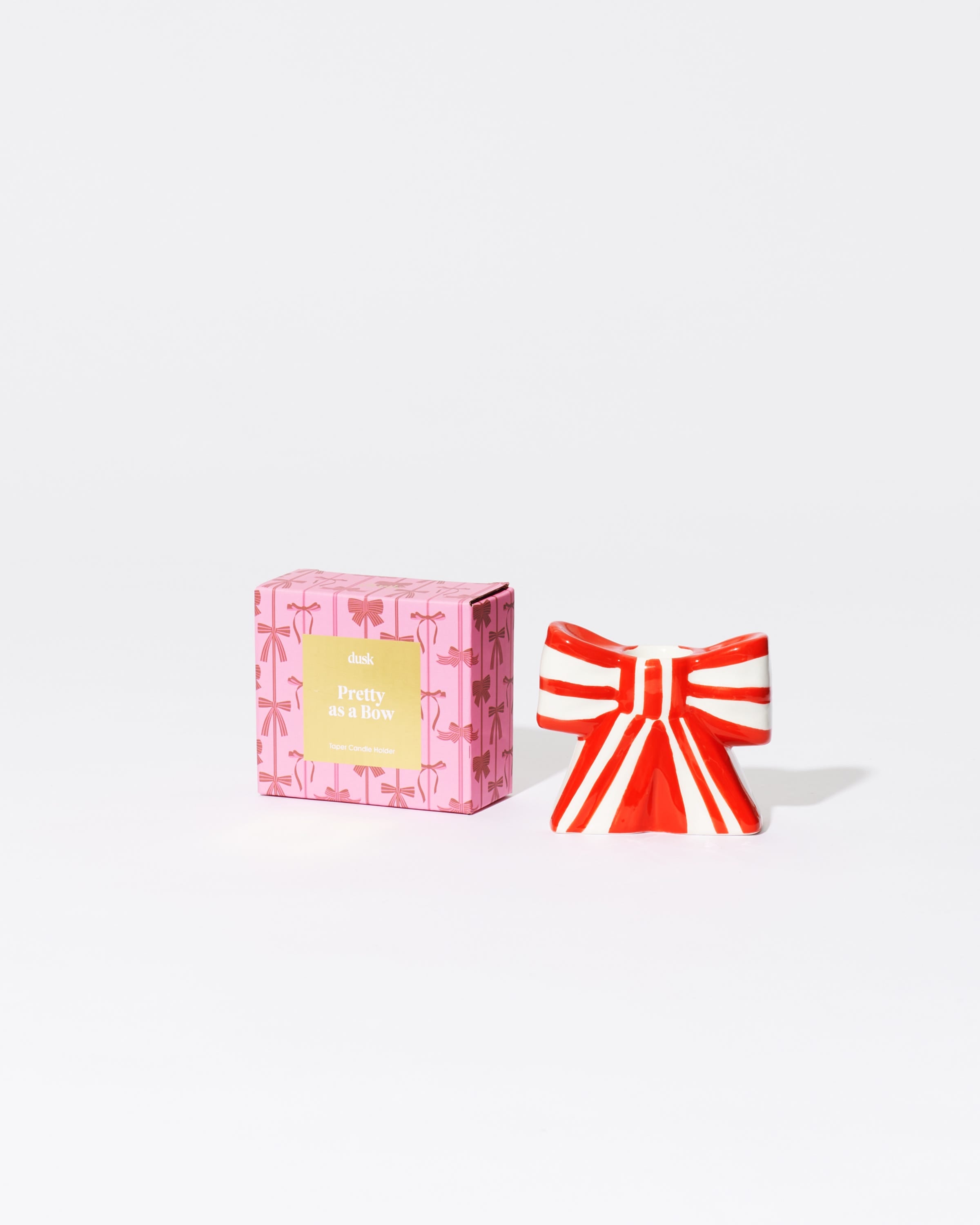 Pretty As Bow Taper Candle Holder