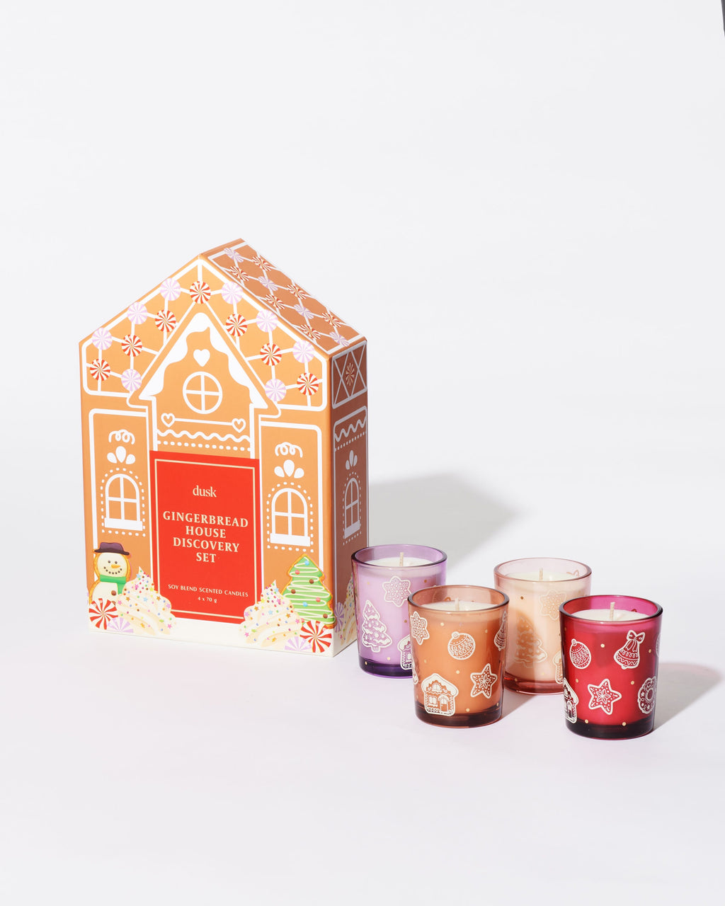 Gingerbread House Discovery Set Soy Blend Scented Candles 4 x 70 g