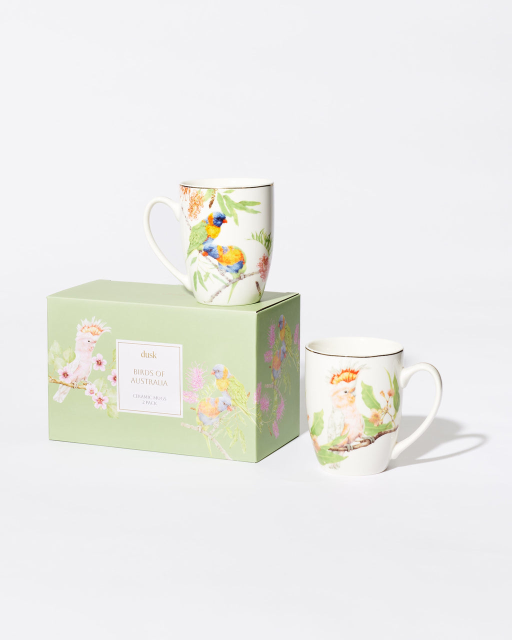 Birds of Australia Ceramic Mugs 2 Pack
