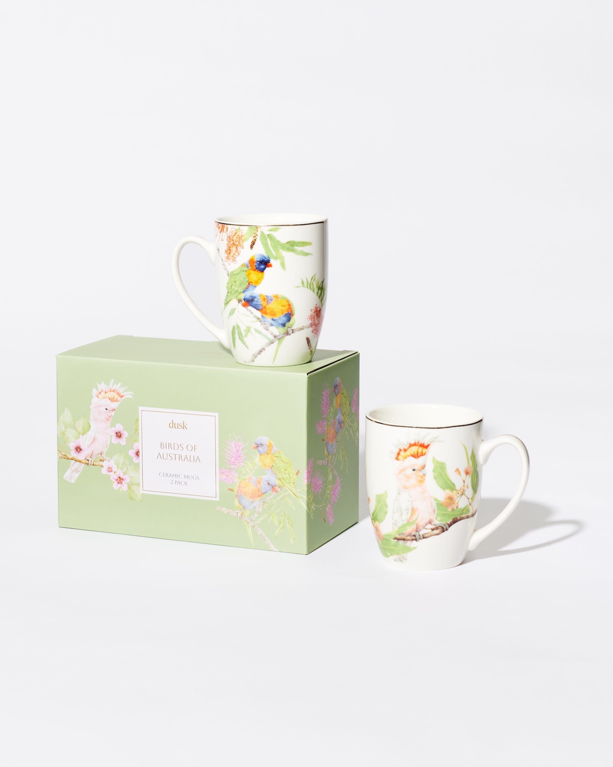 Birds of Australia Ceramic Mugs 2 Pack