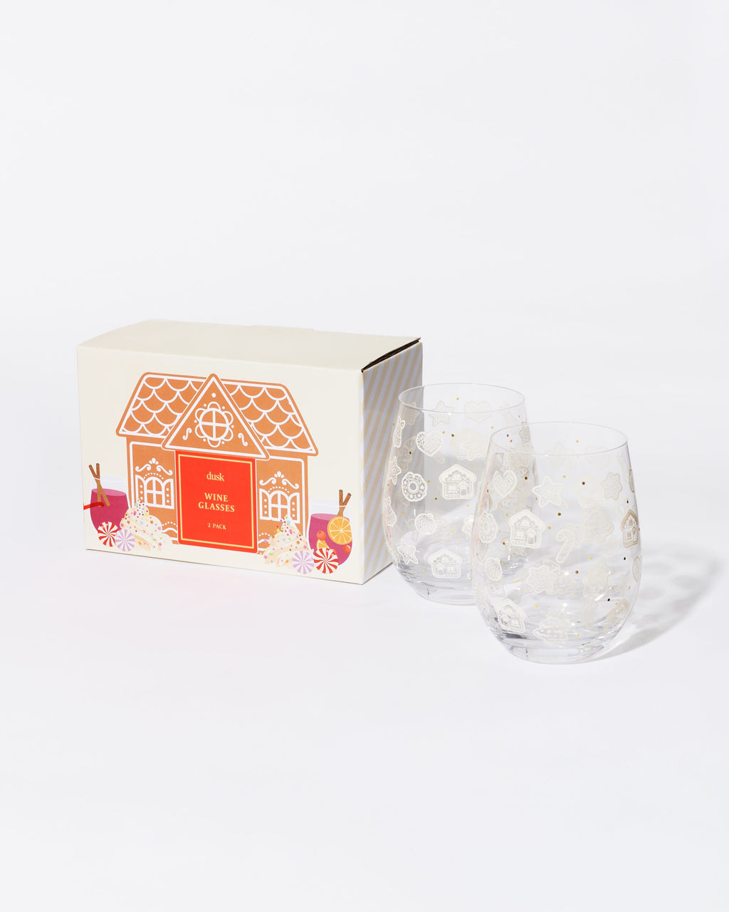 Gingerbread House Wine Glasses 2 Pack