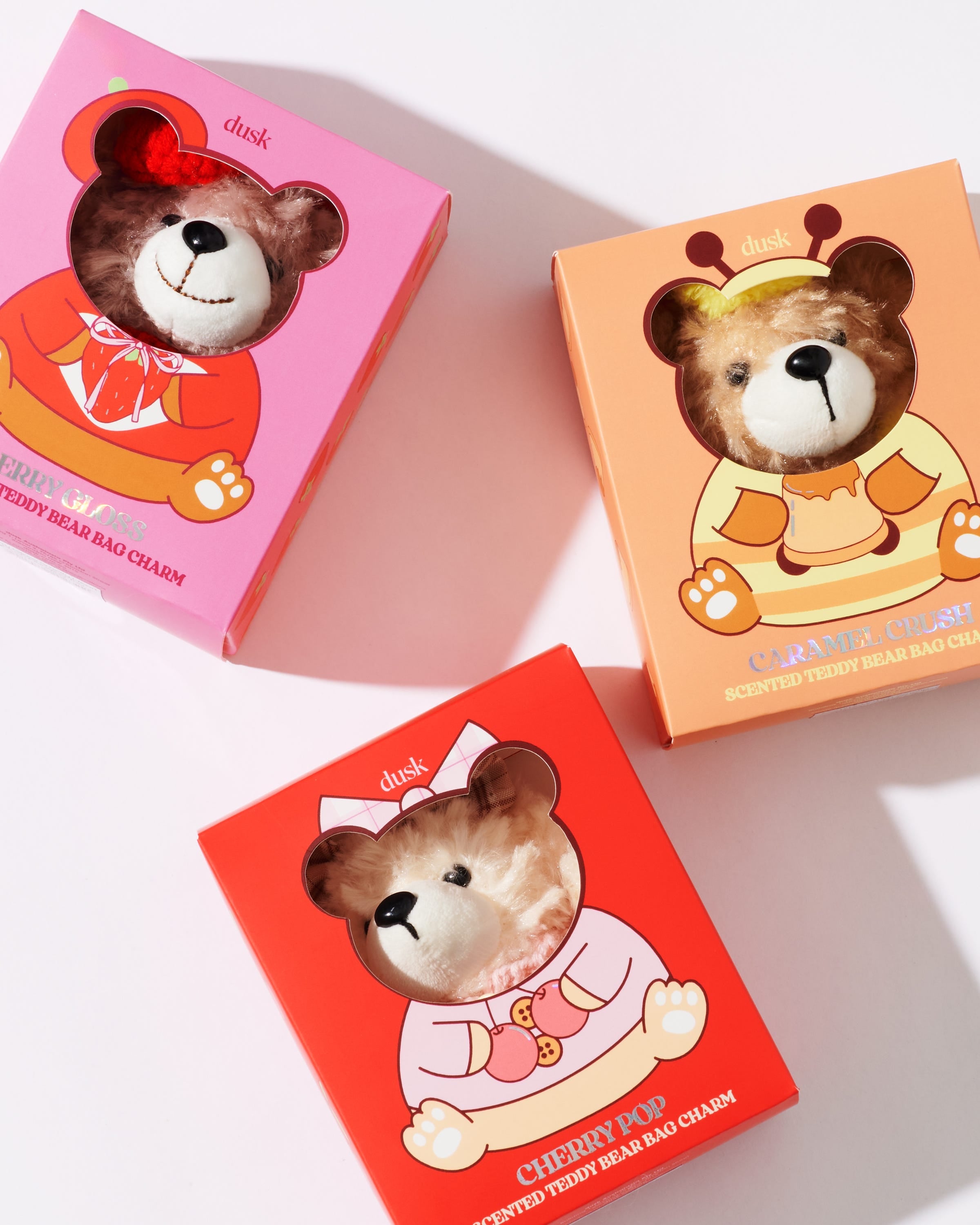 Cherry Pop Scented Teddy Bear Bag Charm