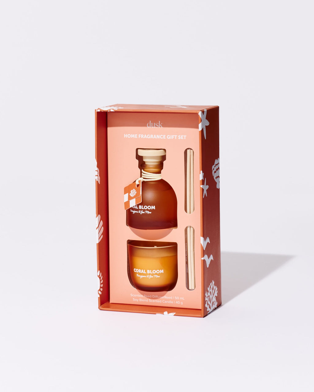 Coral Bloom Candle & Reed Diffuser Gift Set