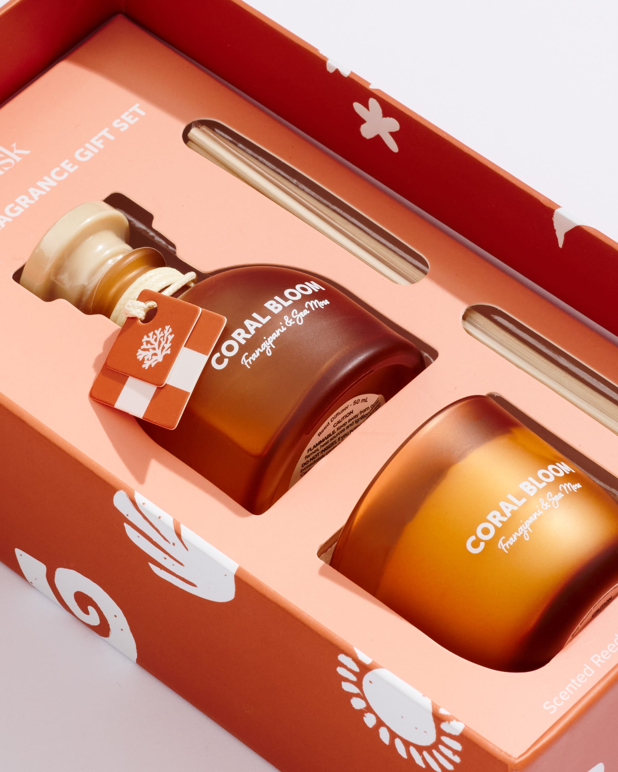 Coral Bloom Candle & Reed Diffuser Gift Set