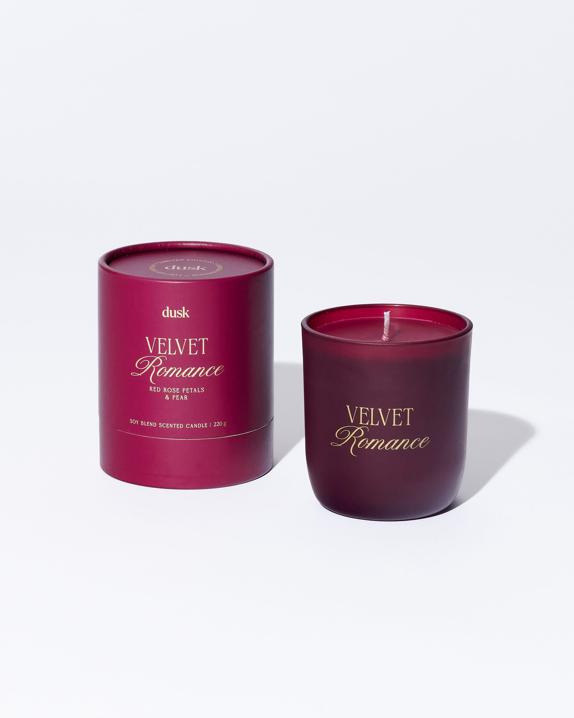Velvet Romance Soy Blend Scented Candle 220g
