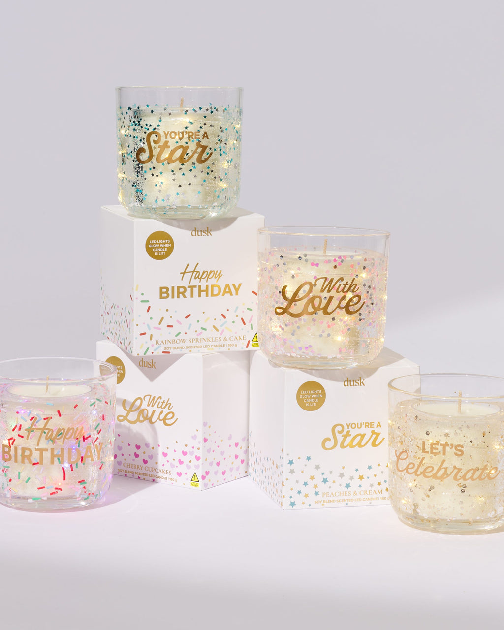 Let's Celebrate LED Light Up Candle 160g