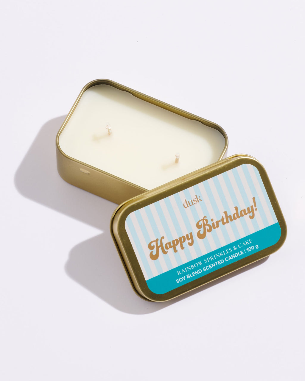 Happy Birthday Message Tin Candle 100g