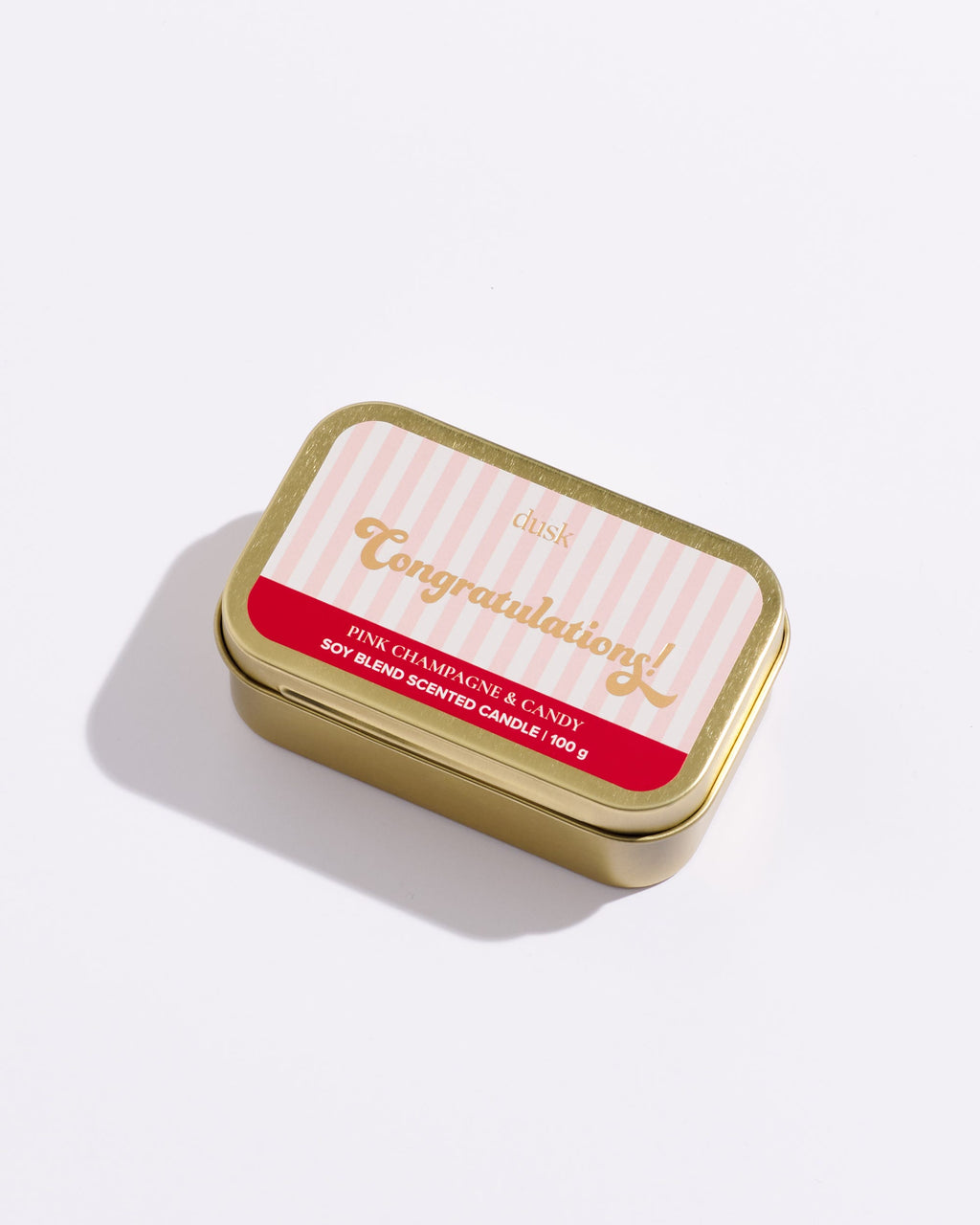Congratulations Message Tin Candle 100g