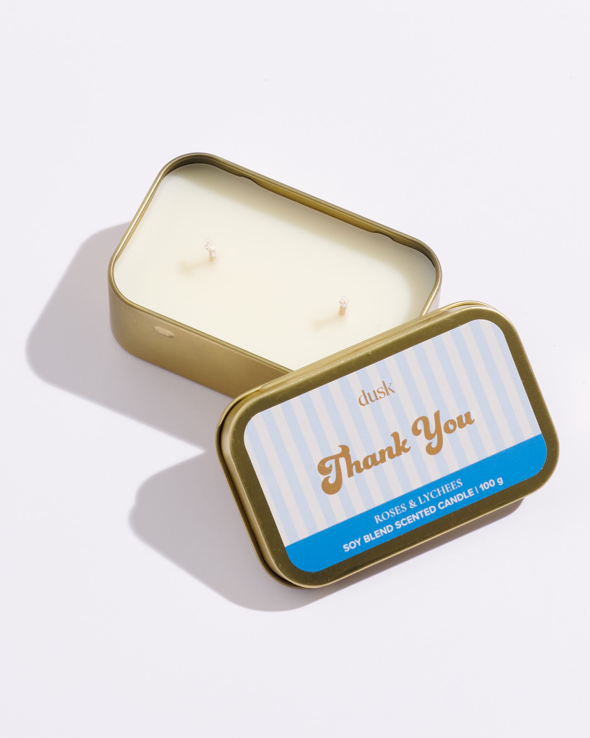 Thank You Message Tin Candle 100g