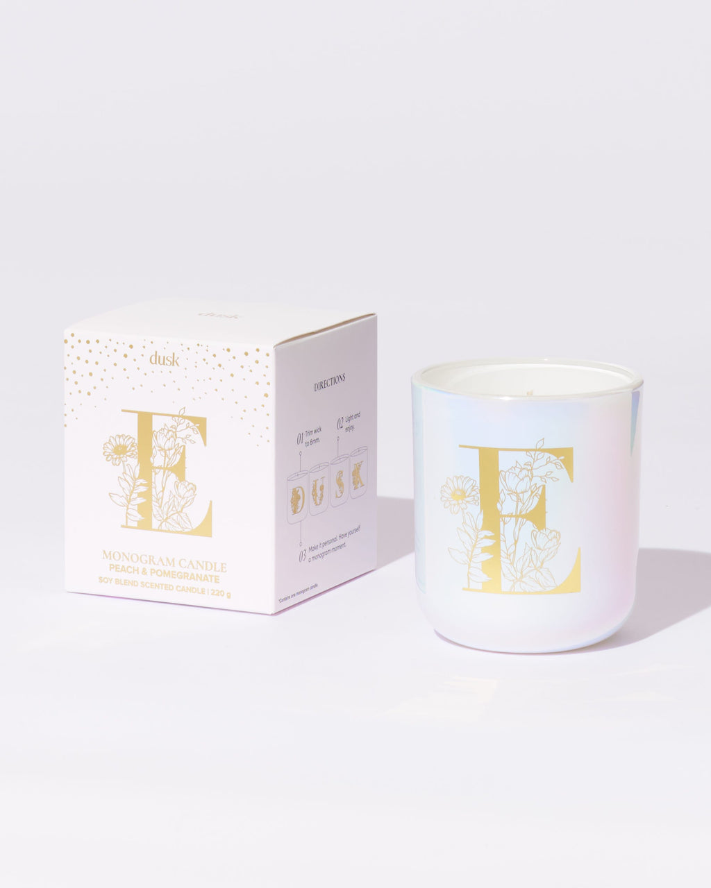 E Monogram Candle 220g